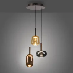 LED Pendelleuchte 3 flammig höhenverstellbar per Lift dimmbar Memoryfunktion