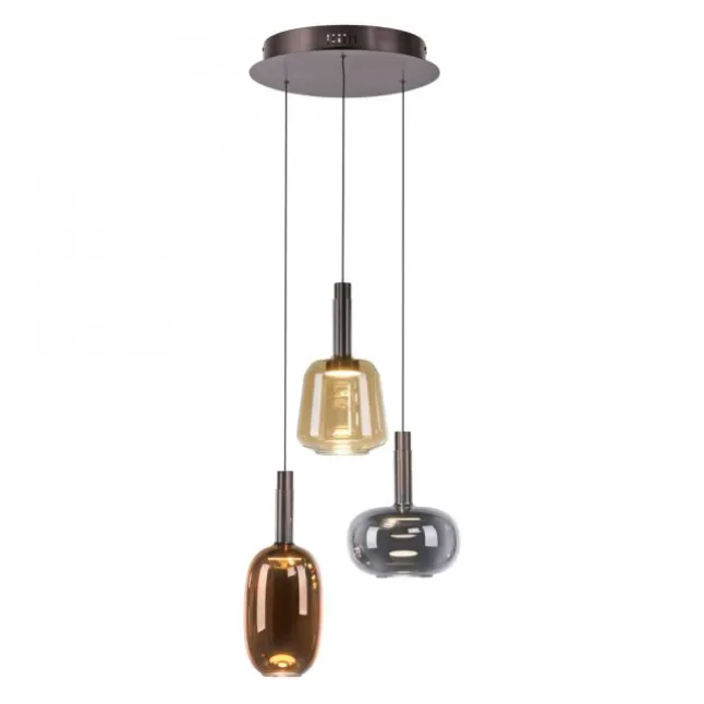 LED Pendelleuchte 3 flammig höhenverstellbar per Lift dimmbar Memoryfunktion