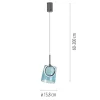 LED Pendelleuchte 1 flammig Metallfarbe Kaffee-blau höhenverstellbar