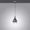 LED Pendelleuchte 1 flammig schwarz verchromt Farbverlauf Esstischlampe