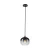 LED Pendelleuchte 1 flammig schwarz Rauchglas modern Wohnlampe