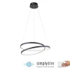 LED-Pendelleuchte, gedrehtes Design, dimmbar, schwarz, Simply Dim