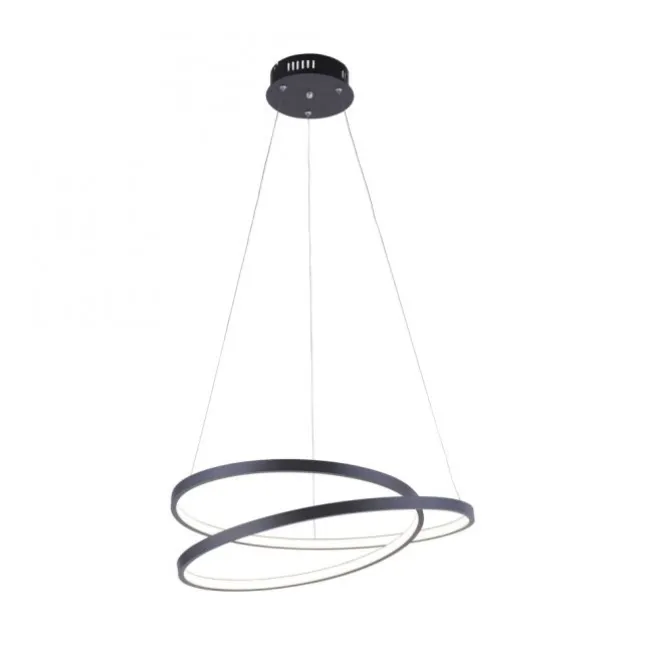 LED-Pendelleuchte, gedrehtes Design, dimmbar, schwarz, Simply Dim