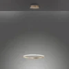 LED-Pendelleuchte, goldfarben, Leuchtring, warmweiße Lichtfarbe, modern