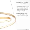 LED-Pendelleuchte gold geschwungener Leuchtring, Dimmfunktion, modern