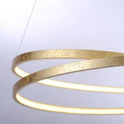 LED-Pendelleuchte, gold, warmweiße Lichtfarbe, inkl. Dimmfunktion, modern