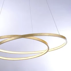 LED-Pendelleuchte, gold, warmweiße Lichtfarbe, inkl. Dimmfunktion, modern