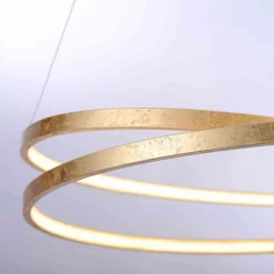 LED-Pendelleuchte, gold, warmweiße Lichtfarbe, inkl. Dimmfunktion, modern