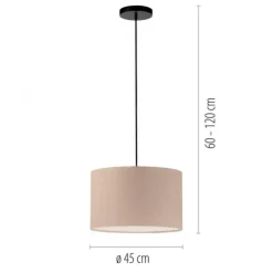 LED Pendelleuchte GREEN beige Cord Lampenschirm Esszimmer Küche