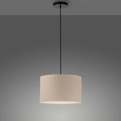 LED Pendelleuchte GREEN beige Cord Lampenschirm Esszimmer Küche