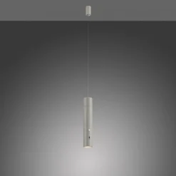 LED Pendelleuchte greige höhenverstellbar magnetischer Kopf Akku