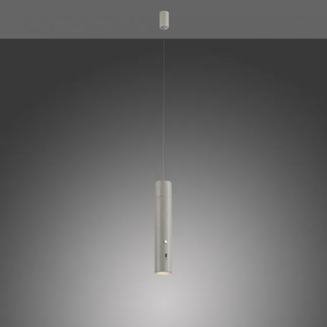 LED Pendelleuchte greige höhenverstellbar magnetischer Kopf Akku