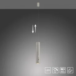 LED Pendelleuchte greige höhenverstellbar magnetischer Kopf Akku