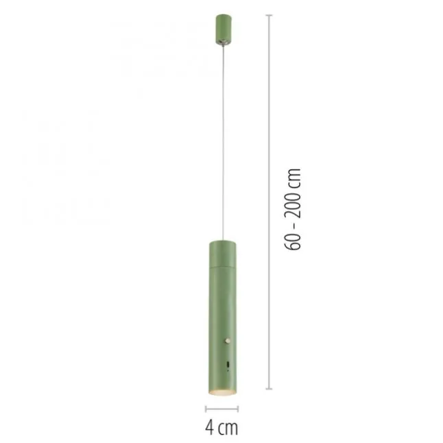 LED Pendelleuchte grün höhenverstellbar magnetischer Kopf Akku