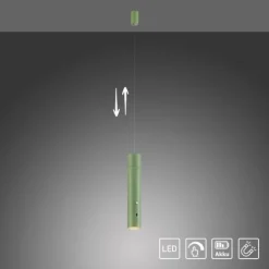 LED Pendelleuchte grün höhenverstellbar magnetischer Kopf Akku