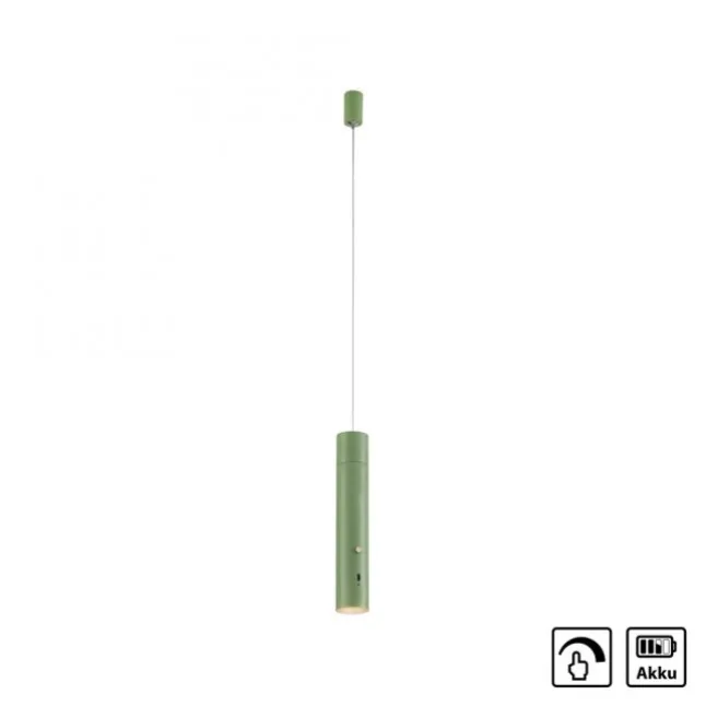 LED Pendelleuchte grün höhenverstellbar magnetischer Kopf Akku