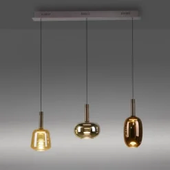 LED Pendelleuchte höhenverstellbar per Lift 3 flammig dimmbar Memoryfunktion
