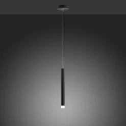 LED Pendelleuchte, höhenverstellbar, 1-flammig, schwarz, Esstisch, rund