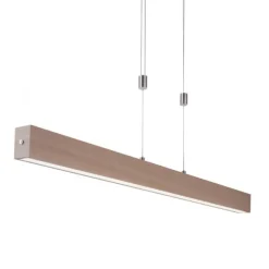 LED-Pendelleuchte, Holzdekor, höhenverstellbar, CCT-Farbmanagement, dimmbar