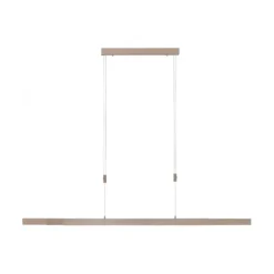 LED Pendelleuchte, Holzdekor-Optik, Lichtfarbensteuerung (CCT), ausziehbar