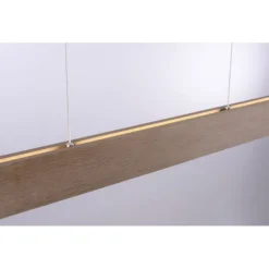 LED-Pendelleuchte, holz, dimmbar, CCT, Fernbedienung, IP20