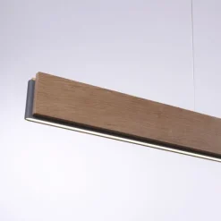 LED-Pendelleuchte, holz, dimmbar, CCT, Fernbedienung, IP20
