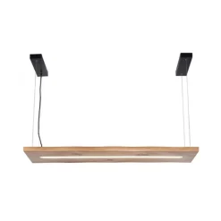 LED-Pendelleuchte, holz-natur, CCT, dimmbar, Memory, IP20
