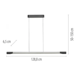 LED Pendelleuchte HOOP aluminium anthrazit höhenverstellbar dimmbar