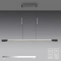 LED Pendelleuchte HOOP aluminium anthrazit höhenverstellbar dimmbar