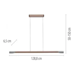 LED Pendelleuchte HOOP Kaffee Farbe dimmbar höhenverstellbar per Lift