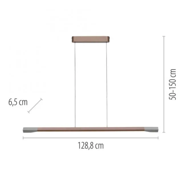 LED Pendelleuchte HOOP Kaffee Farbe dimmbar höhenverstellbar per Lift