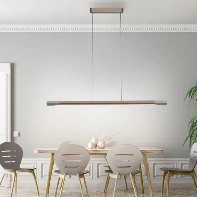 LED Pendelleuchte HOOP Kaffee Farbe dimmbar höhenverstellbar per Lift