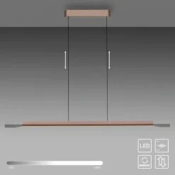 LED Pendelleuchte HOOP Kaffee Farbe dimmbar höhenverstellbar per Lift