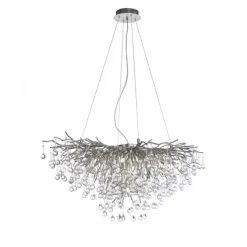 LED Pendelleuchte ICICLE Pendellampe silberfarbig ICICLE Lichtspiel
