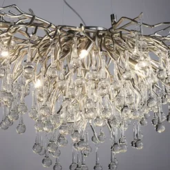 LED Pendelleuchte ICICLE Pendellampe silberfarbig ICICLE Lichtspiel
