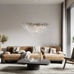 LED Pendelleuchte ICICLE Pendellampe silberfarbig ICICLE Lichtspiel