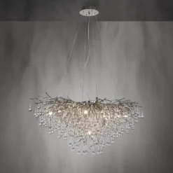 LED Pendelleuchte ICICLE Pendellampe silberfarbig ICICLE Lichtspiel