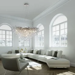 LED Pendelleuchte ICICLE Pendellampe silberfarbig ICICLE Lichtspiel