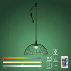 LED Pendelleuchte, inkl. Fernbedienung, dimmbar, modern, RGB Farbwechsel