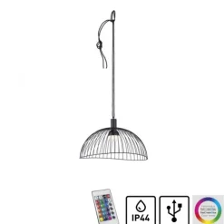 LED Pendelleuchte, inkl. Fernbedienung, dimmbar, modern, RGB Farbwechsel