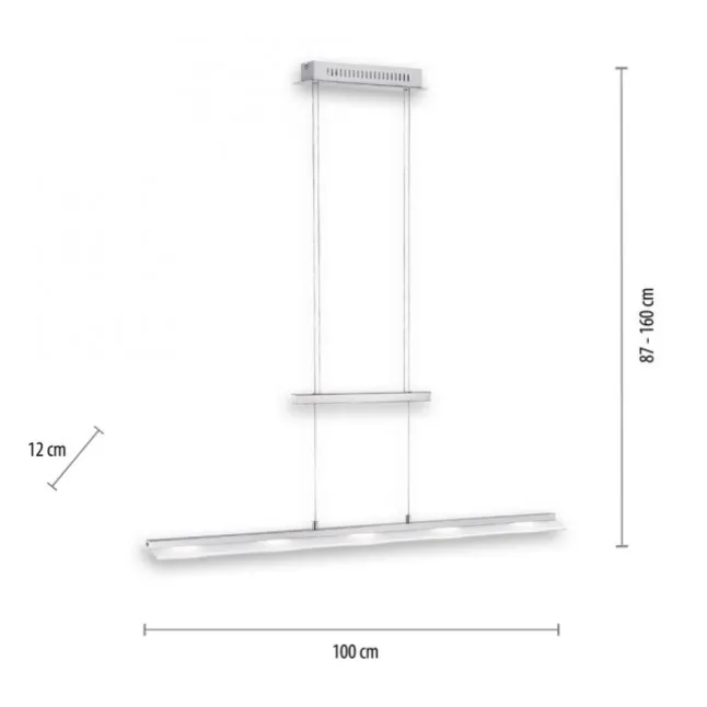 LED-Pendelleuchte, Lichtfarbsteuerung, Sensor-Dimmer, höhenverstellbar