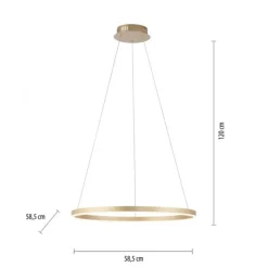 LED Pendelleuchte messing matt rund Ø60cm dimmbar Switchmo warmweiß