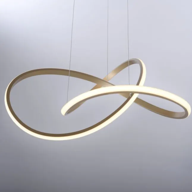 LED-Pendelleuchte, messing-matt, dimmbar, höhenverstellbar