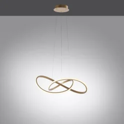 LED-Pendelleuchte, messing-matt, dimmbar, höhenverstellbar
