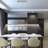 LED Pendelleuchte, messing matt, lineares, filigranes Design, Touchdimmer