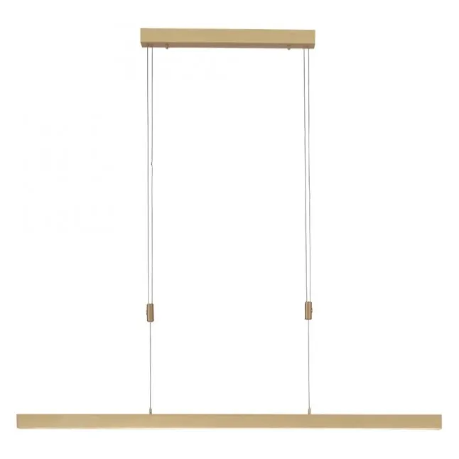 LED Pendelleuchte, messing matt, lineares, filigranes Design, Touchdimmer
