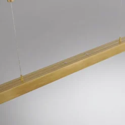 LED Pendelleuchte, messing matt, lineares, filigranes Design, Touchdimmer