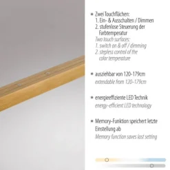 LED Pendelleuchte, messing matt, lineares, filigranes Design, Touchdimmer