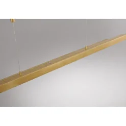 LED Pendelleuchte, messing matt, lineares, filigranes Design, Touchdimmer