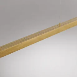 LED Pendelleuchte, messing matt, lineares, filigranes Design, Touchdimmer